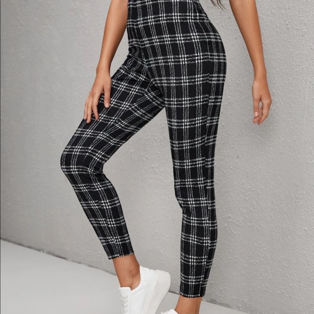 Shein plaid high waist skinny pants (XL)